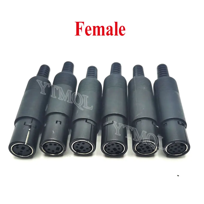 1pcs 3/4/5/6/7/8 Pin Mini DIN Plug 3-8Pin Chassis Cable Mount Male Female Socket Welding Wire S Terminal Mini PS2 Connector