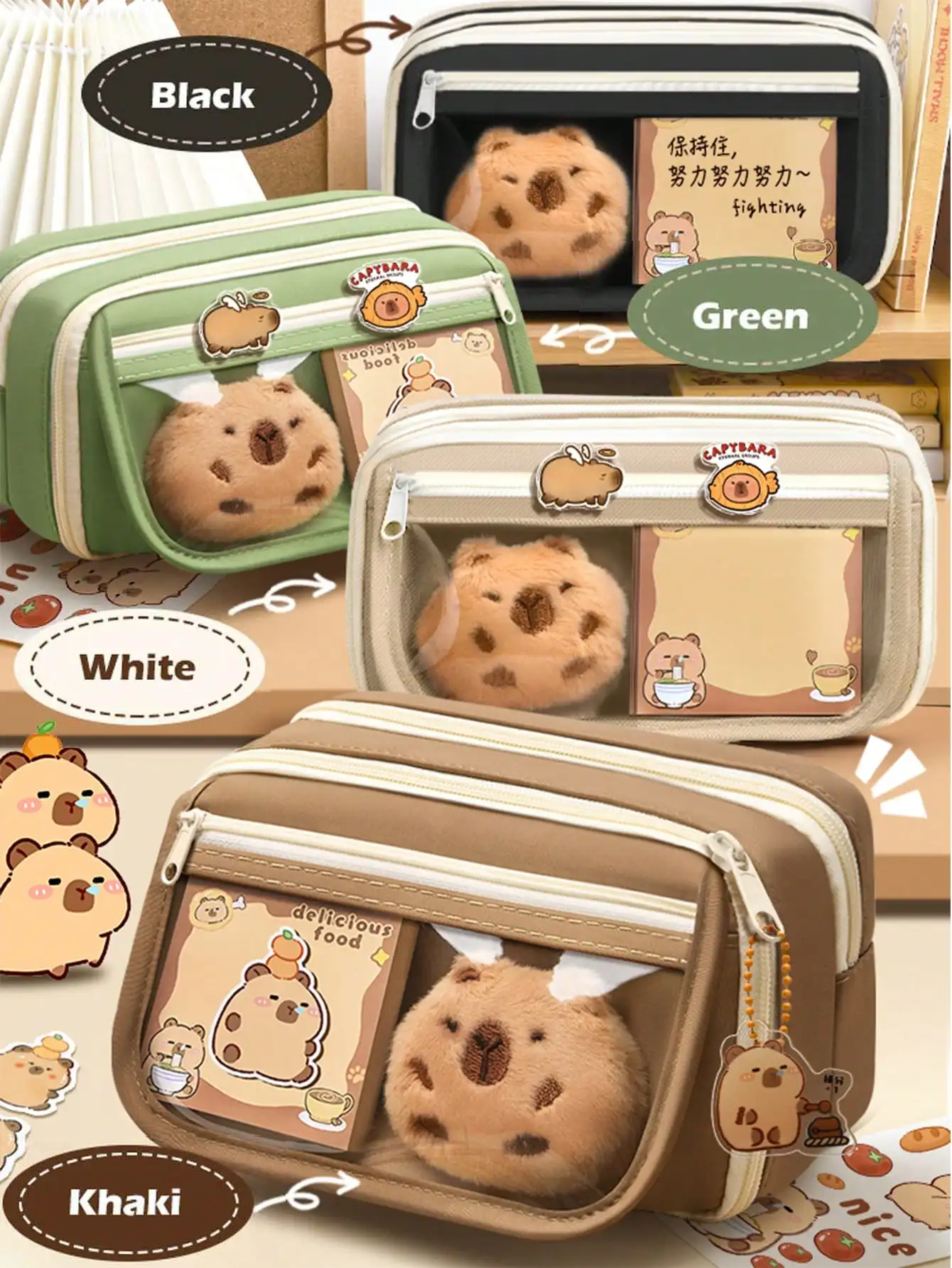 1 шт., большой вместительный пенал с откидной крышкой, канцелярские принадлежности, сумка-карандаш, простая сумка для хранения канцелярских принадлежностей, школьные канцелярские принадлежности