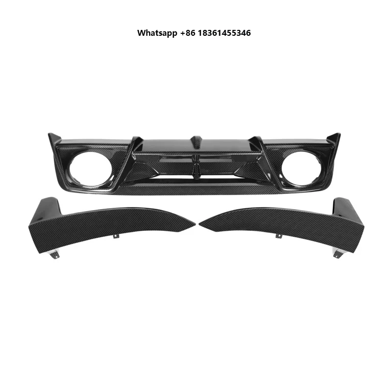 For  911 992 2019-2020 Good Fitment 100% Dry Carbon Fiber Rear Bumper Turbo s Style 3 PCS Rear Diffuser