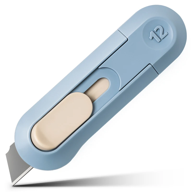 Draagbare Mini Papiersnijder Hoge Kwaliteit Kunstwerk Mes Automatische Rebound Box Opener Pocket Cutter Voor Office Tool Schoolbenodigdheden