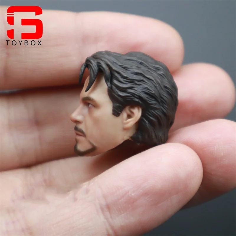 1/12 Schaal Tony Head Sculpt Carving Model Fit 6 Inch Mannelijke Soldaat Action Figure Body Dolls