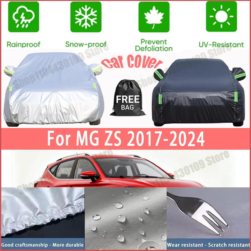 

For MG ZS 2017-2024 2Car Cover Waterproof UV Protection All Weather Dustproof Snow Rain Cover 190T Polyester