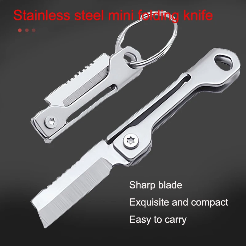 Mini Folding Claw Knife Outdoor Survival Portable Stainless Steel Knife Keychain Pocket Knife Hiking Camping Outdoor Tool