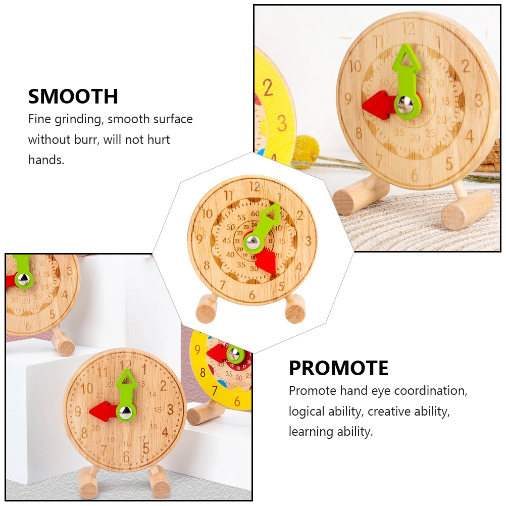 นาฬิกาไม้ตัวเลข ของเล่นเสริมพัฒนาการเด็ก ฝึกการเรียนรู้เรื่องเวลา รูปทรง สี และพัฒนาทักษะการเคลื่อนไหว