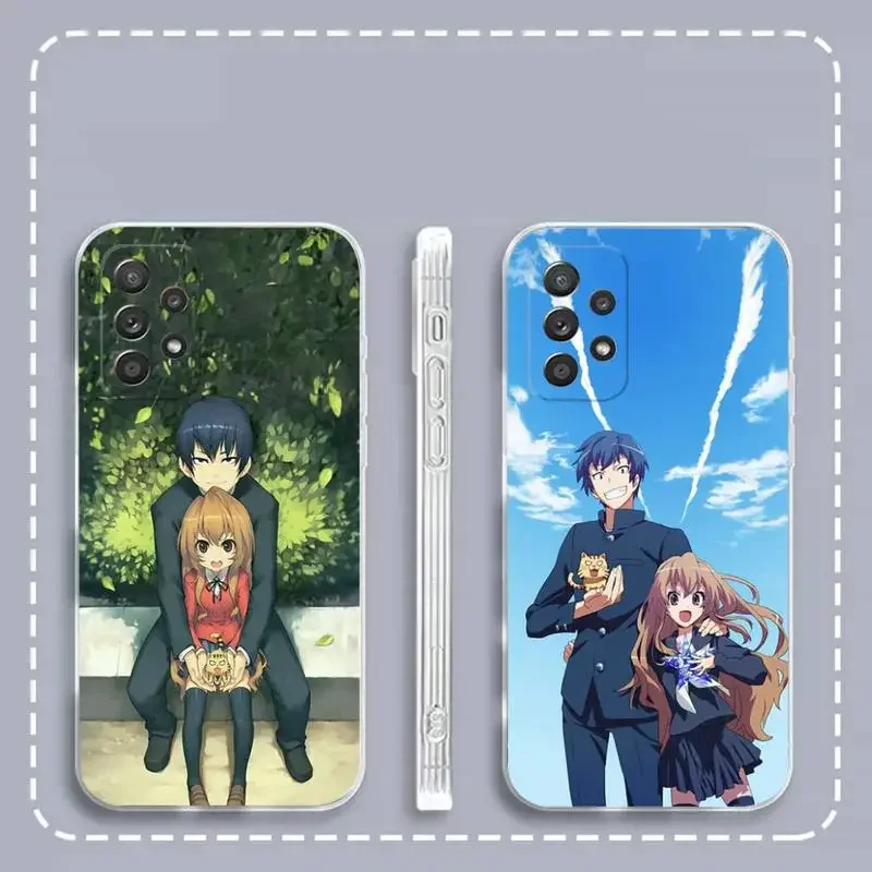 Taiga x Ryuji Phone Case For Samsung Galaxy S 23 22 21 20 10 9 8 7 6 Plus Ultra 5G Edge lite Transparent Soft Silicone Cover