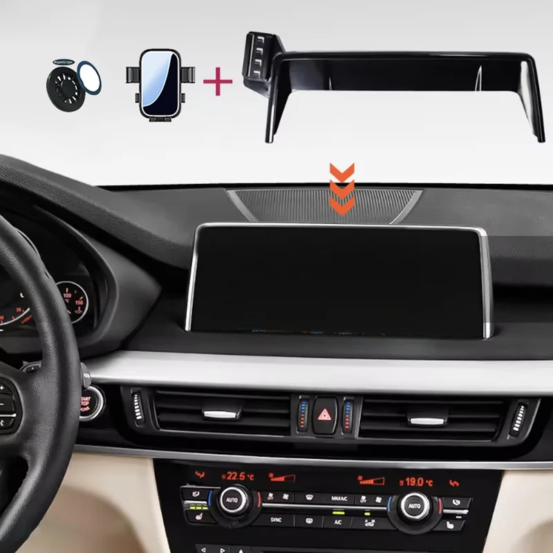 

Car Phone Holder For BMW X6 F16 2015 2016 2017 2018 2019 Screen Fixed Base Navigation Bracket Car Accessories