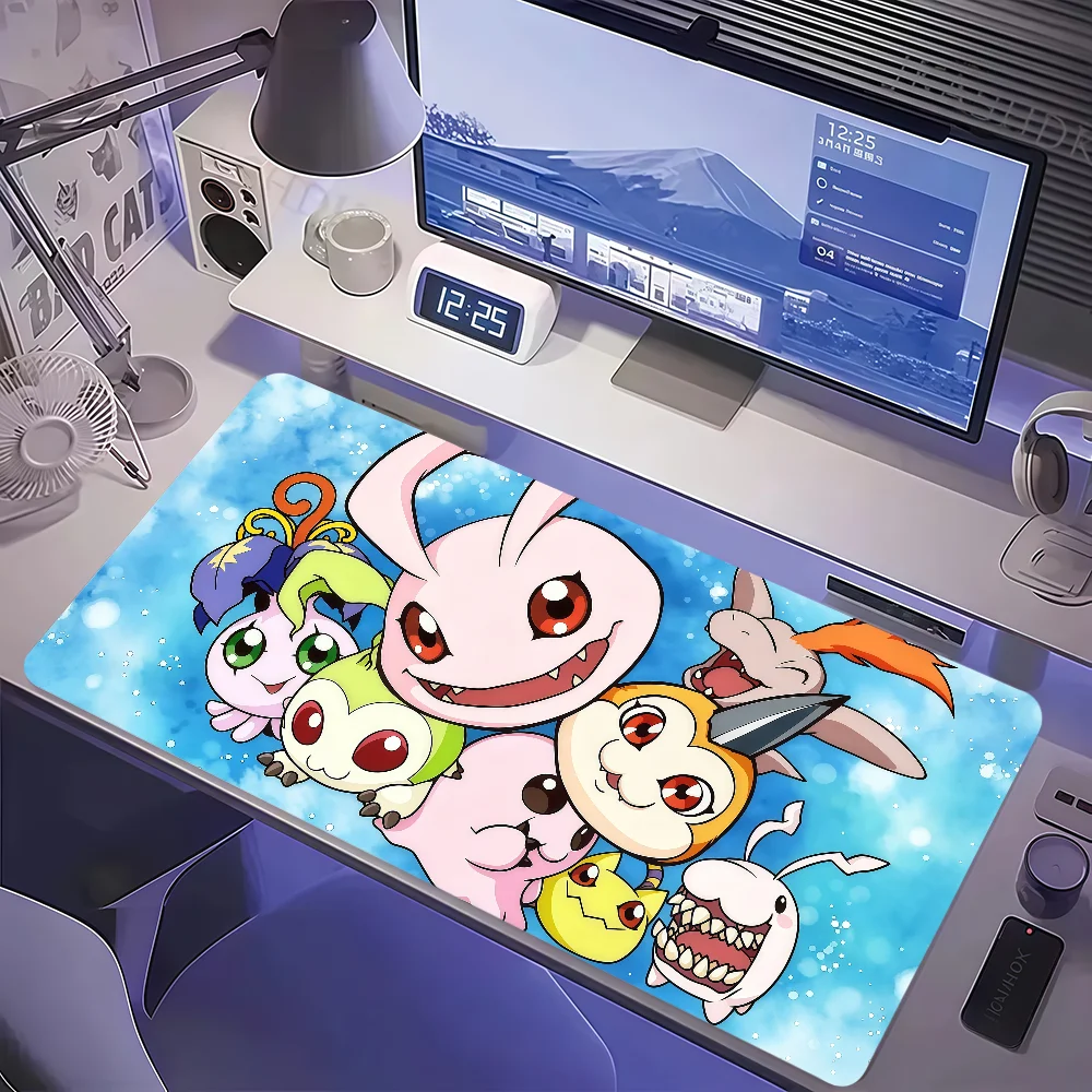 Anime D-Digimon Mouse Cute Pad Large Non-slip Lockedge Desktop Computer Desk Mat Keyboard Writing MousePad Office Gamer Student
