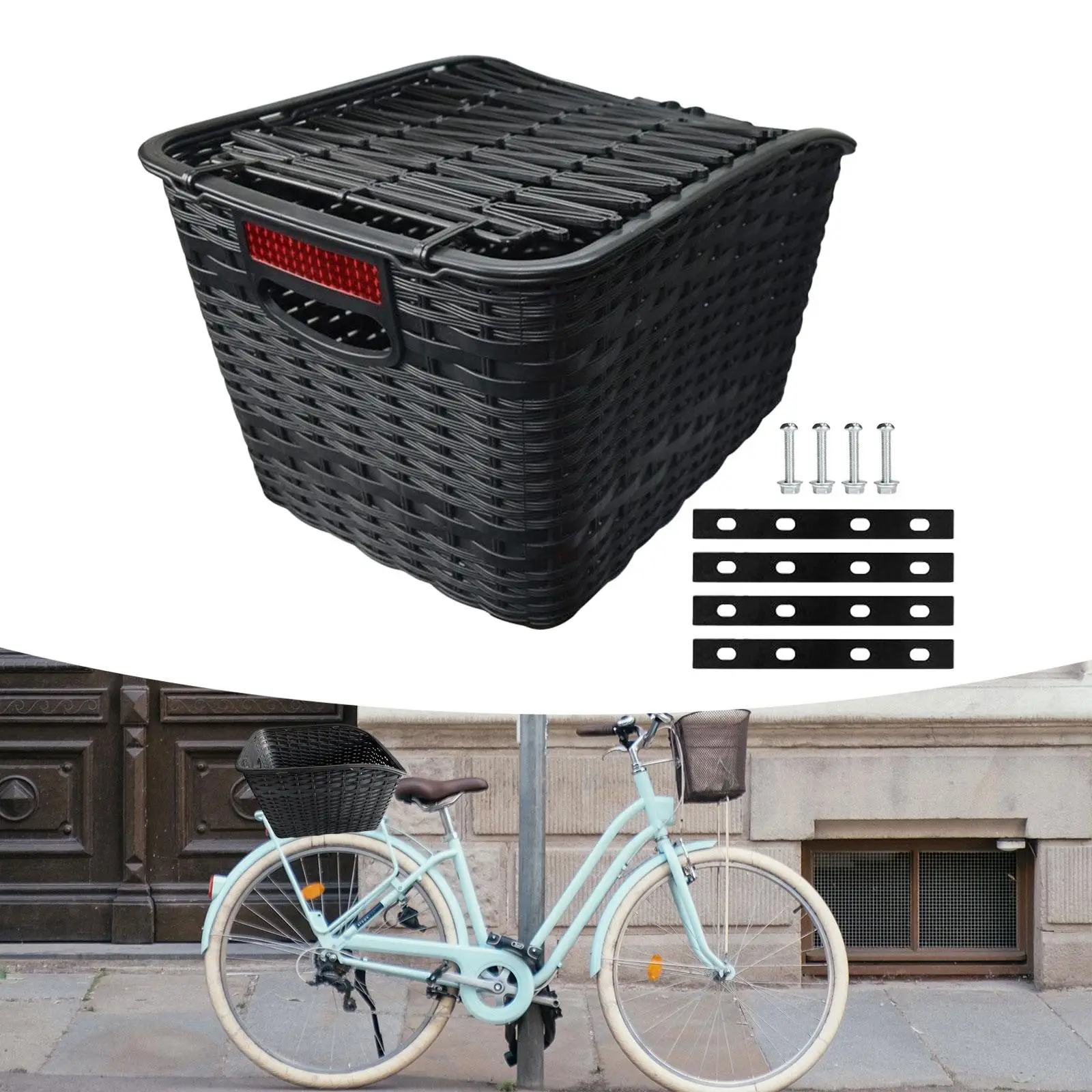 

Bike Basket Rear Dogs Carrier Removable Large Capacity Carrying Luggage Storage for Cycling Sports Folding Bike Shopping Riding