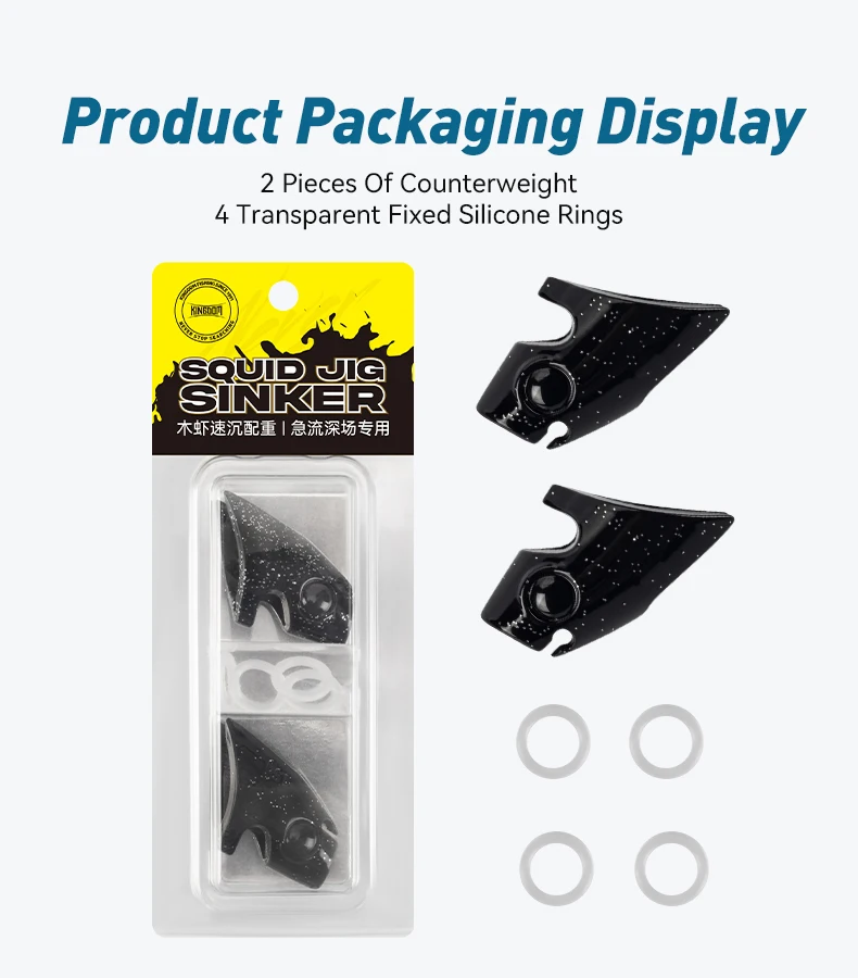 KINGDOM Squid Jig Sinker Angelgewicht 7g 10g 15g 20g Schnell Sinkender Köderkopf 2 Stück/Box Salzwasser-Angelzubehör – Detail 7