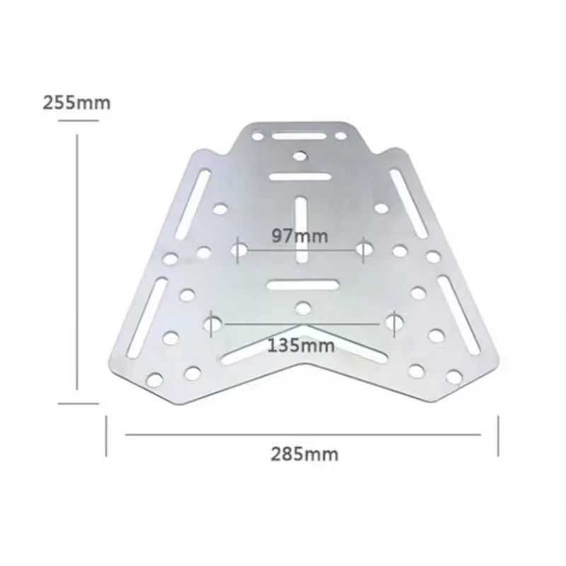 For Zontes 310M 310X 310 X/M 350D 350M 350 Modified Stainless Steel Tthickened Trunk Bottom Plate Rear Schader Bracket