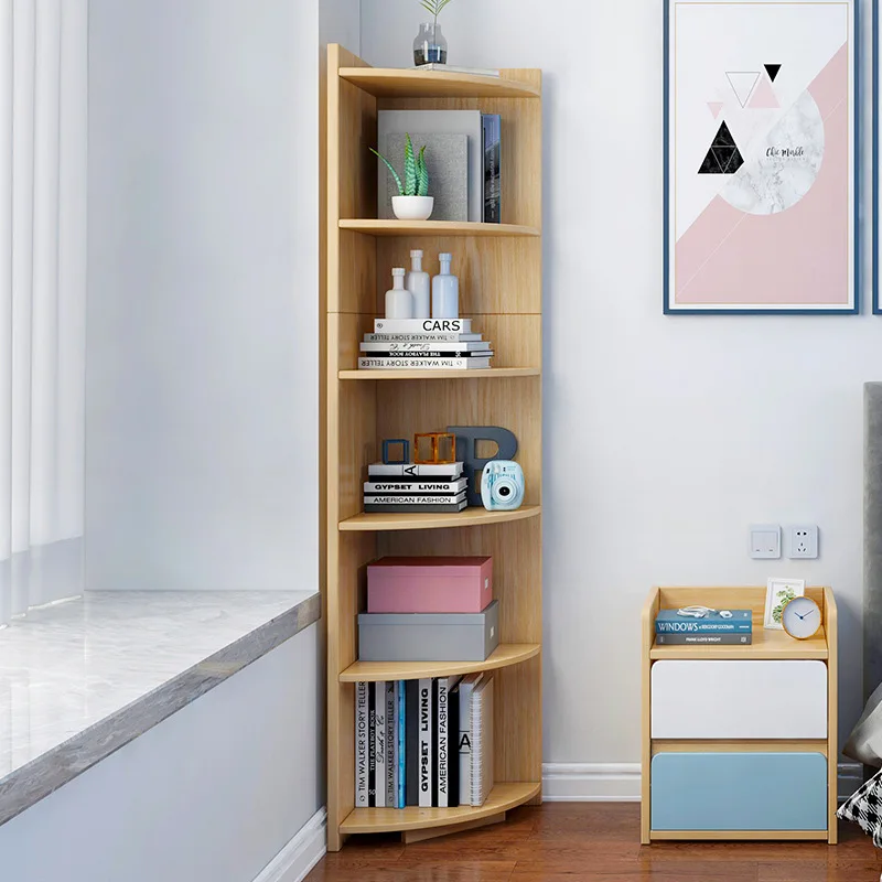 

Household bedroom space-saving floor-to-ceiling bookcase