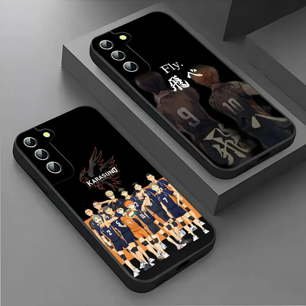 Anime Haikyuu Volleyball Handyhülle für Samsung S26 S25 Ultra S24 S22 S23 S20 Fe S21 A17 A37 A57 A54 A34 A16 A53 Rückseiten-Cover