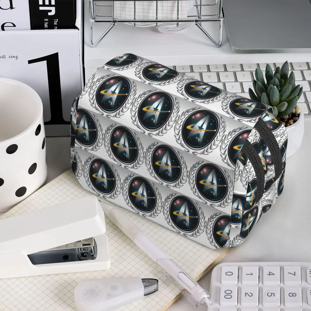 Star Treks Science Fiction TV Series Pencil Case for Studen Gifts Pen Box Pencil Bag Stationery Supplies Pen Holder Bag