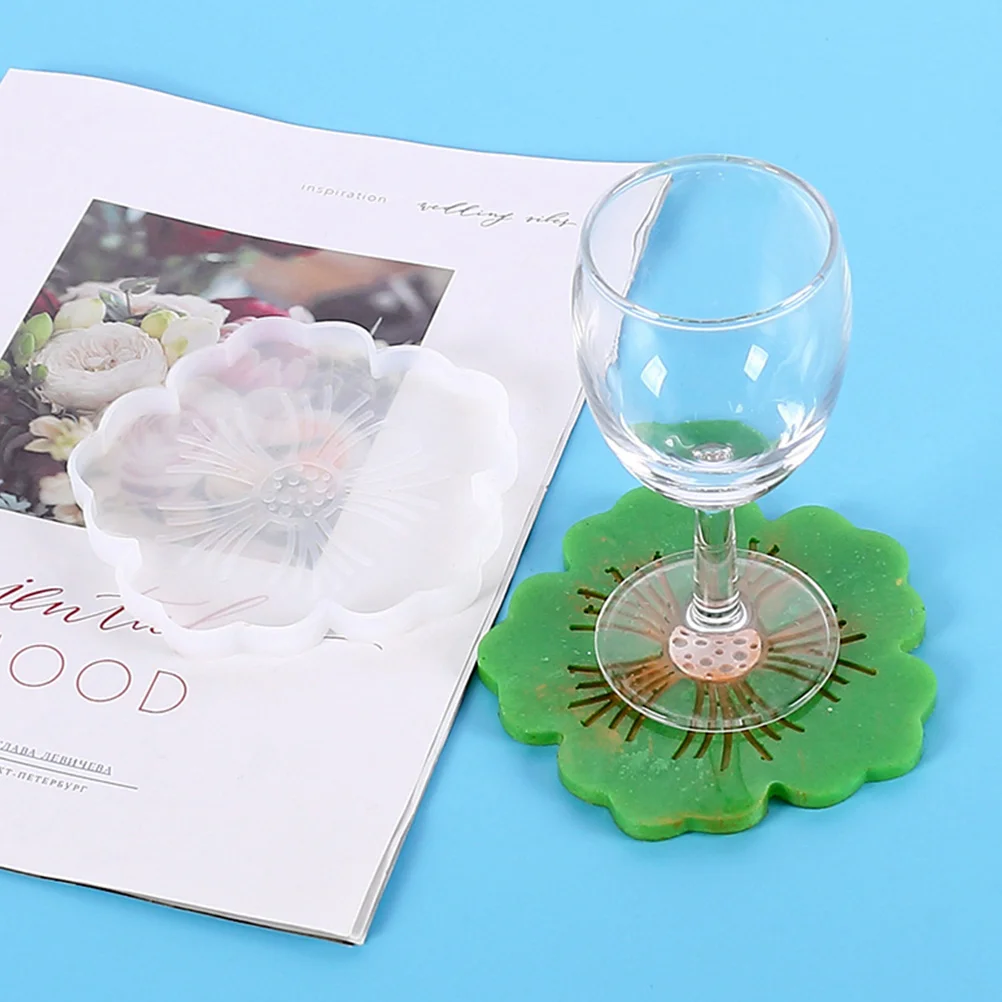

2pcs Silicone Resin Molds Flower Shape Uv Epoxy Mold Kit Large Tray Coaster Casting Diy Cup Mat Tool Durable Flexible Smooth