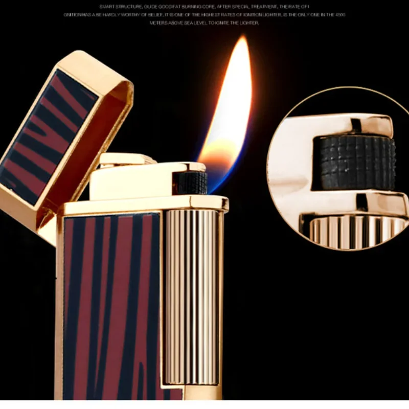 Briquet à gaz butane honnête. Meule en métal allumage coulissant cadeau pour fumer pour hommes petit outil gadgets cool briquets sont inhabituels