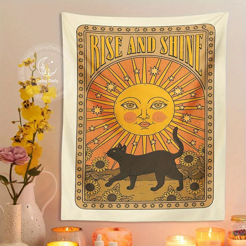 1pc Tapiz de Gato Tarot 