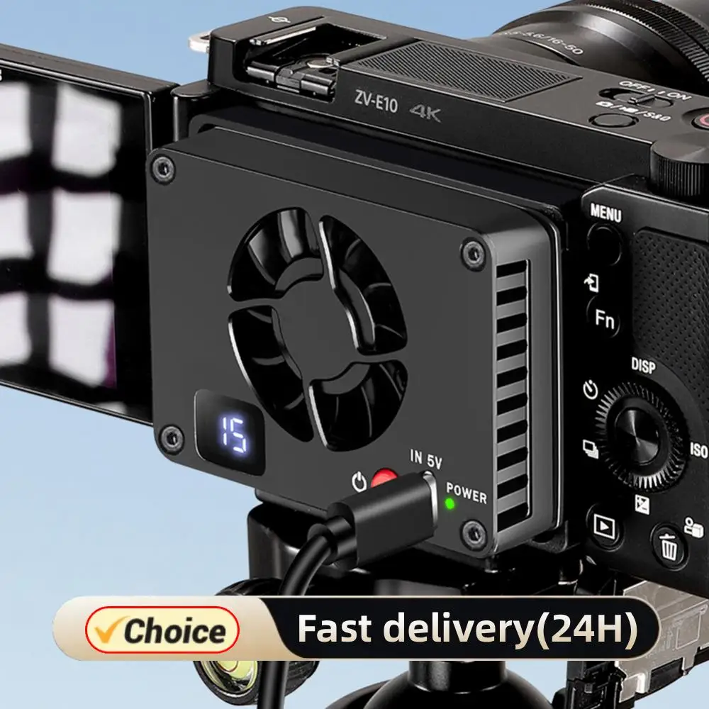 

Camera Cooling System Heat Sink Cooling Fan Camera Cooler for Canon Sony FUJIFILM ZV-E10 A7M4 R5 R7 R6 XT4