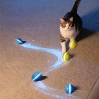 Silent Automatic Rolling Electric Smart Ball LED Light USB Cat Interactive Ball Toy Cat Pet