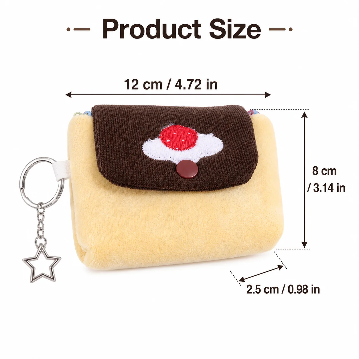 Cherry Pudding pluche portemon - Accordion Wallet Zip recensie en prijs