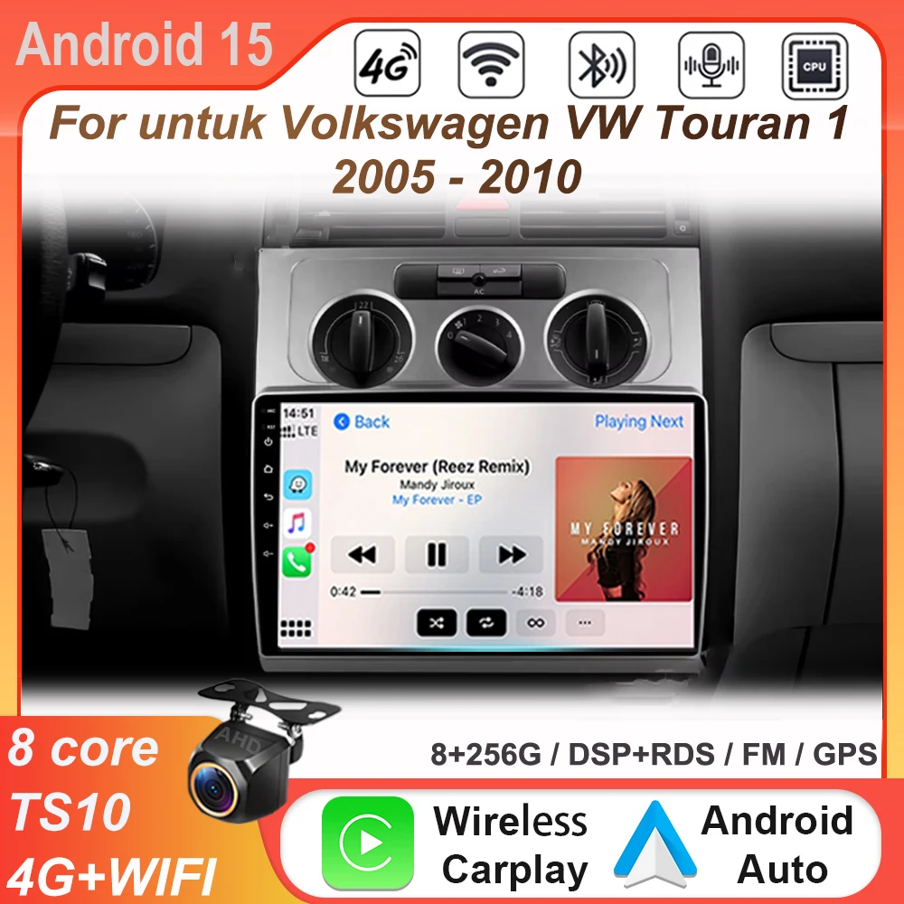 

Car Radio Android For untuk Volkswagen VW Touran 1 2003-2010 Multimedia Player QLED Screen Stereo 4G WiFi Navigation Head Unit