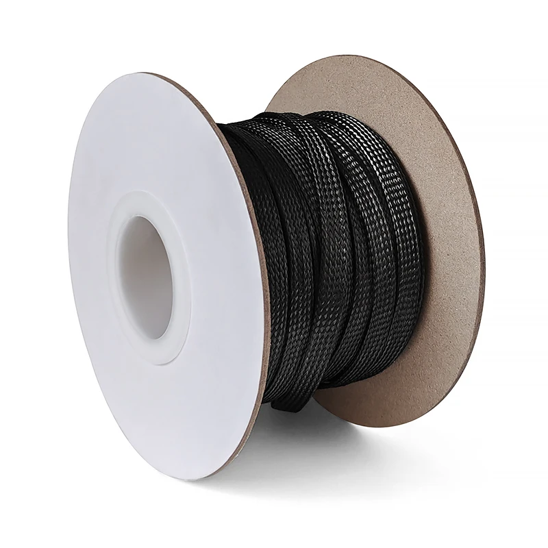 Carbon Fiber Braided Sleeve 4~80mm High temperature Anti-Corrosion Shielding Tube for Wire Harness Protection Electrical Repair