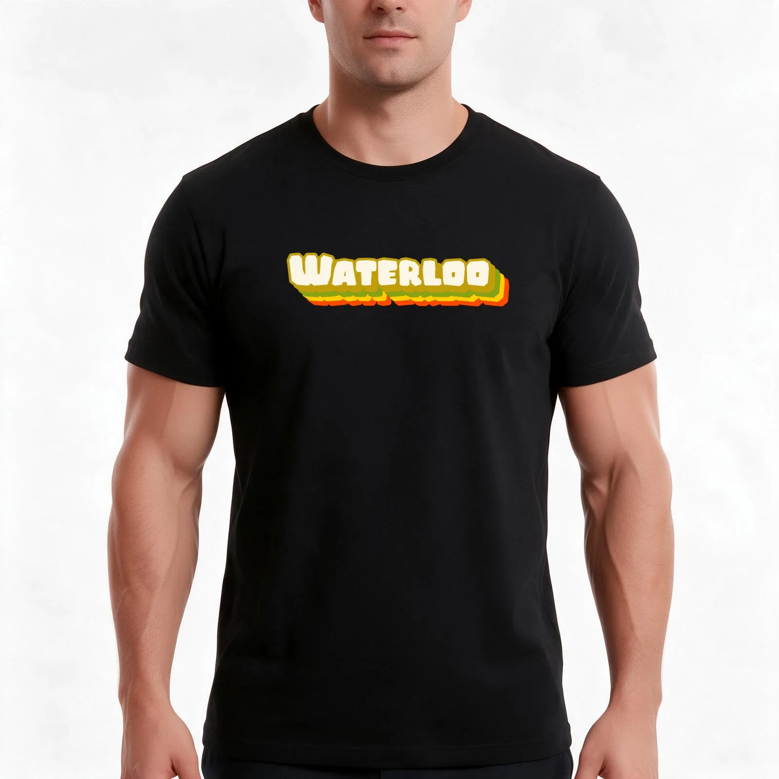 Waterloo T-Shirt Summer Casual Cotton Tee Oversized Streetwear Tops Vintage Graphic Print Loose Fit Short Sleeve