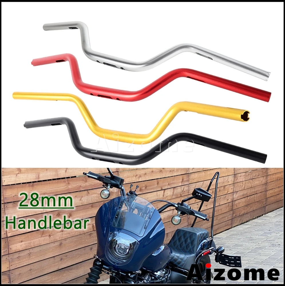 High Bend Tapered Handlebar 28mm 1-1/8