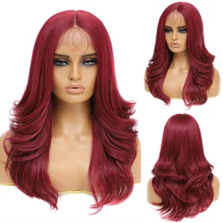 Synthetic Lace Front Wigs 13X4X1 Body Wave Natural Ombre Blonde  Cosplay T-Part Lace Wig With Baby Hair For Black Women