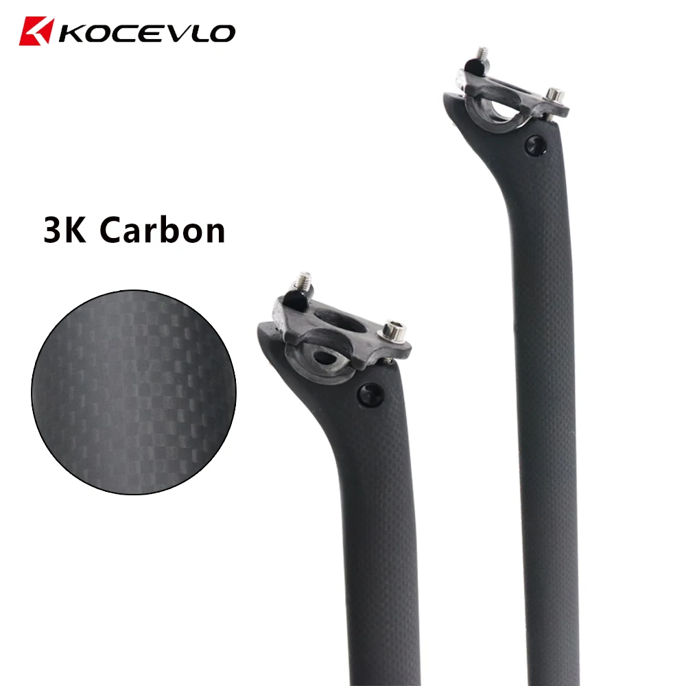 

KOCEVLO Ultra-light 3K Carbon MTB Seatpost Mountain Bike Seat Tube 27.2/31.6Road Bicycle Seat
