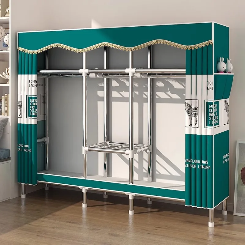 Easy Wardrobe Closet Durable Assembly Portable Clothes Closet for Home Bedroom Rental Storage Organizer Unit Simple Wardrobe image 4
