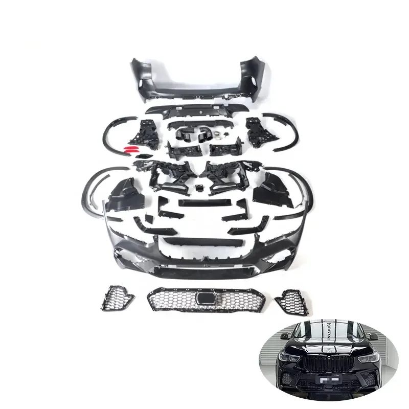 

High Quality PP Plastic Body Kit for BMW X5 G05 2019+ Upgrade New Bumper with Towing Hitch Cut-Outs Car Parts for X5M