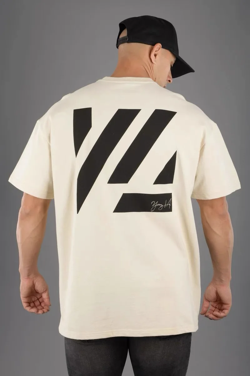 2025 Summer Fashion Sports Brand Men's T-shirt Loose Large Size Pure Cotton High Quality Design Printing Pattern Harajuku