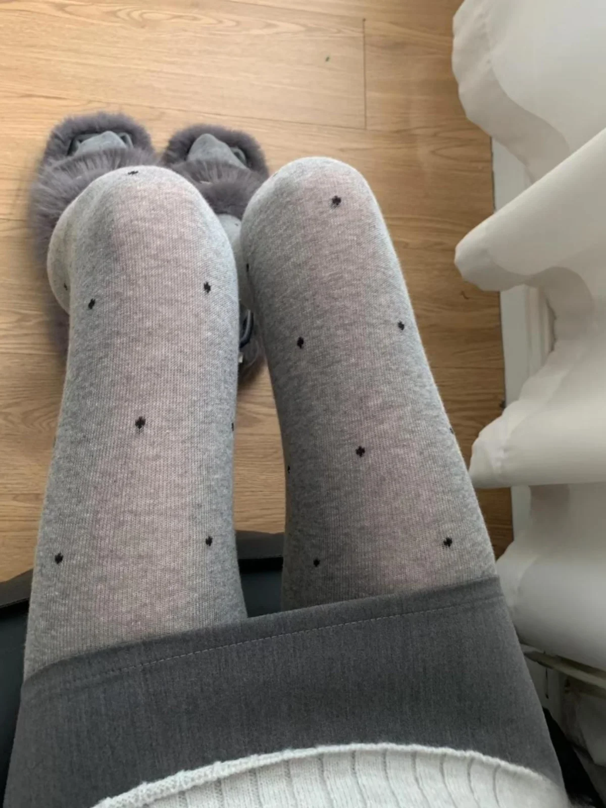 

ay Nighttime Teaching Room Leggings Women's Outerwear Warm Tights Autumn Winter Vintage Dot Patterned Panhose