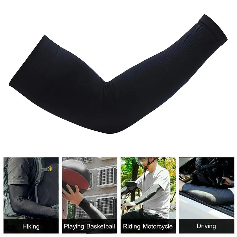 Manchons de bras de refroidissement unisexes, couverture de sport, course à pied, extérieur, plus chaud, UV, pêche, cyclisme, bras, protection à séchage rapide au soleil, hommes, M8V9, 1 paire