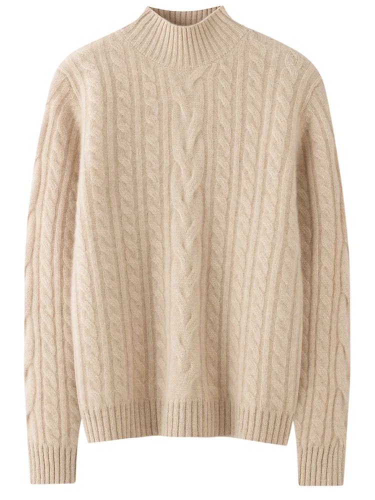 

TLOML женский свитер из 100% кашемира с воротником-стойкой, вязаный пуловер, утепленный кашемировый трикотаж, осень-зима, мягкие теплые удобные топы