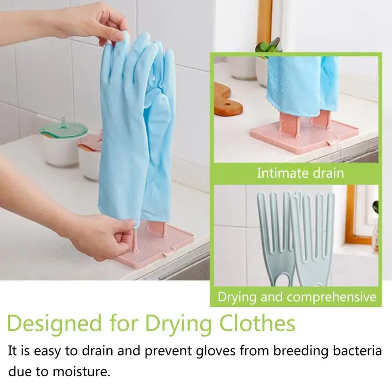 Kitchen Glove Stand Holder Rubber Glover Dryer Rack Kitchen Sink Accessories Towel Holder Kitchen Cleaning Tool