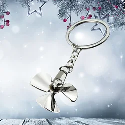 New Rotating Fan Keychain Pendant Rotating Propeller Key Chain Keyring Christmas Gift