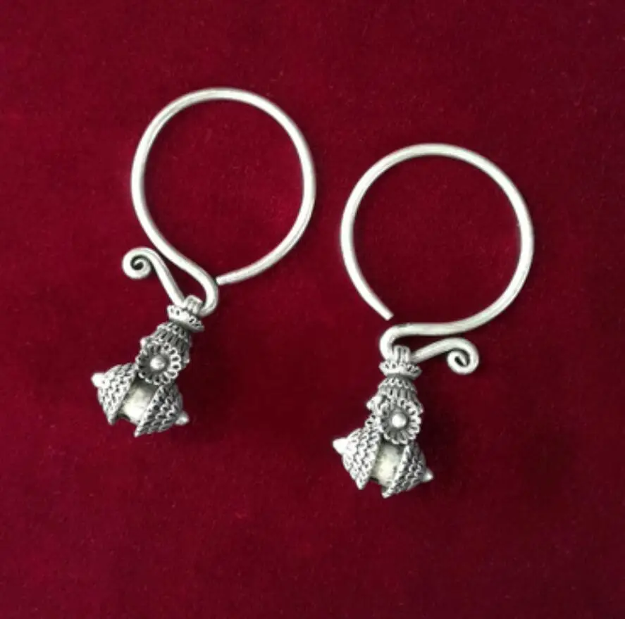 الأقراط مبالغ فيها الخام نمط مياو الفضة الأقراط هوك الأذن سميكة