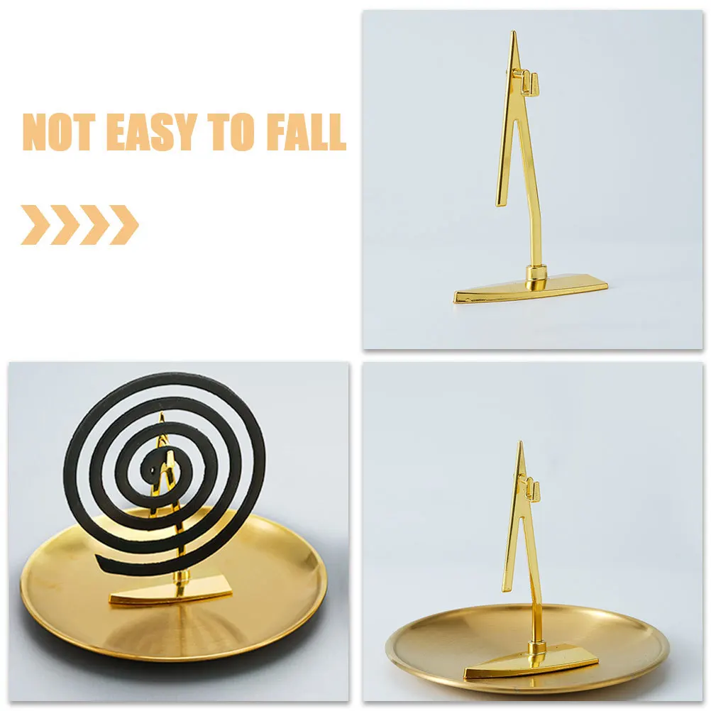 

1Set Metal Mosquito Incense Holder Versatile Incense Rack for Bedroom Patio Stable Base Easy to Clean Modern Style Decor