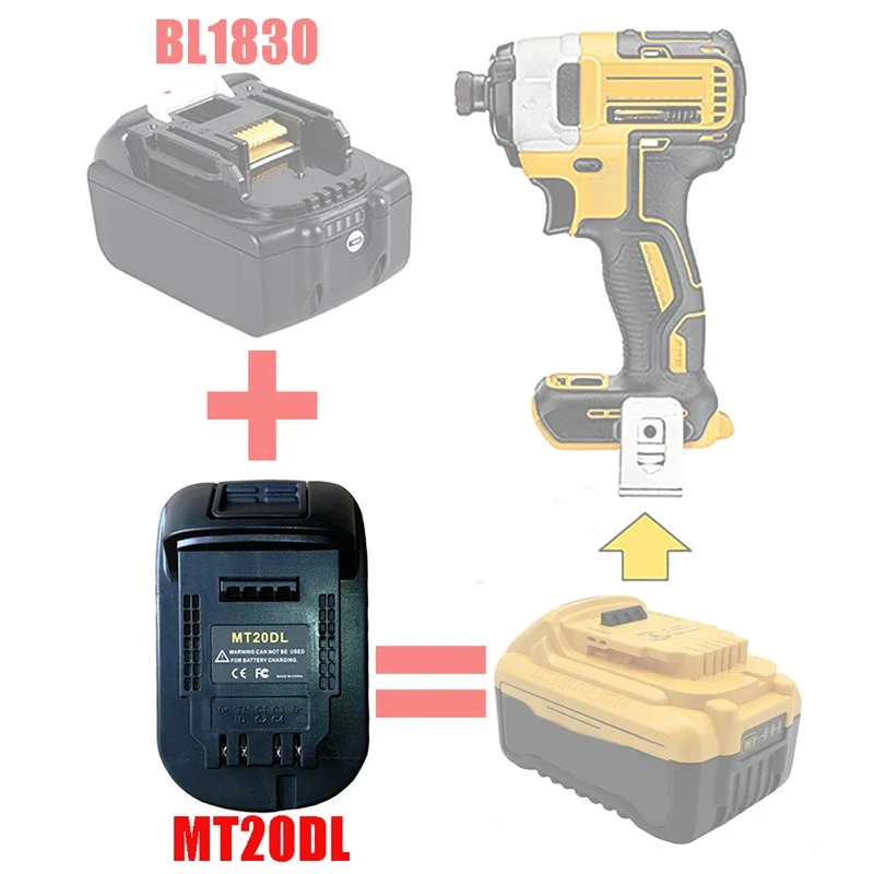 Li-ion Battery Converter Adapter For DeWalt For Makita For Bosch For AEG For RIDGID For DEVON For Worx For Milwaukee Battery