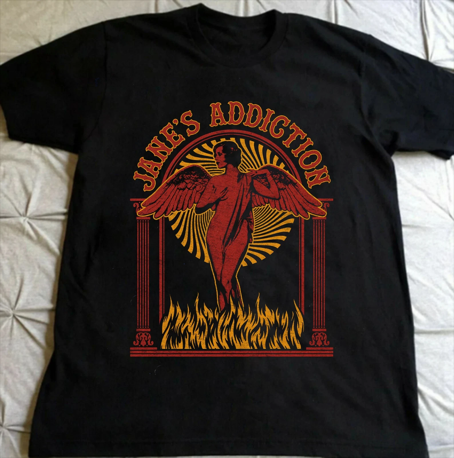 

Хлопковая футболка Jane's Addiction Band Gift for Fan, черная мужская футболка унисекс, черная повседневная хлопковая футболка с круглым вырезом для мужчин и женщин, лето
