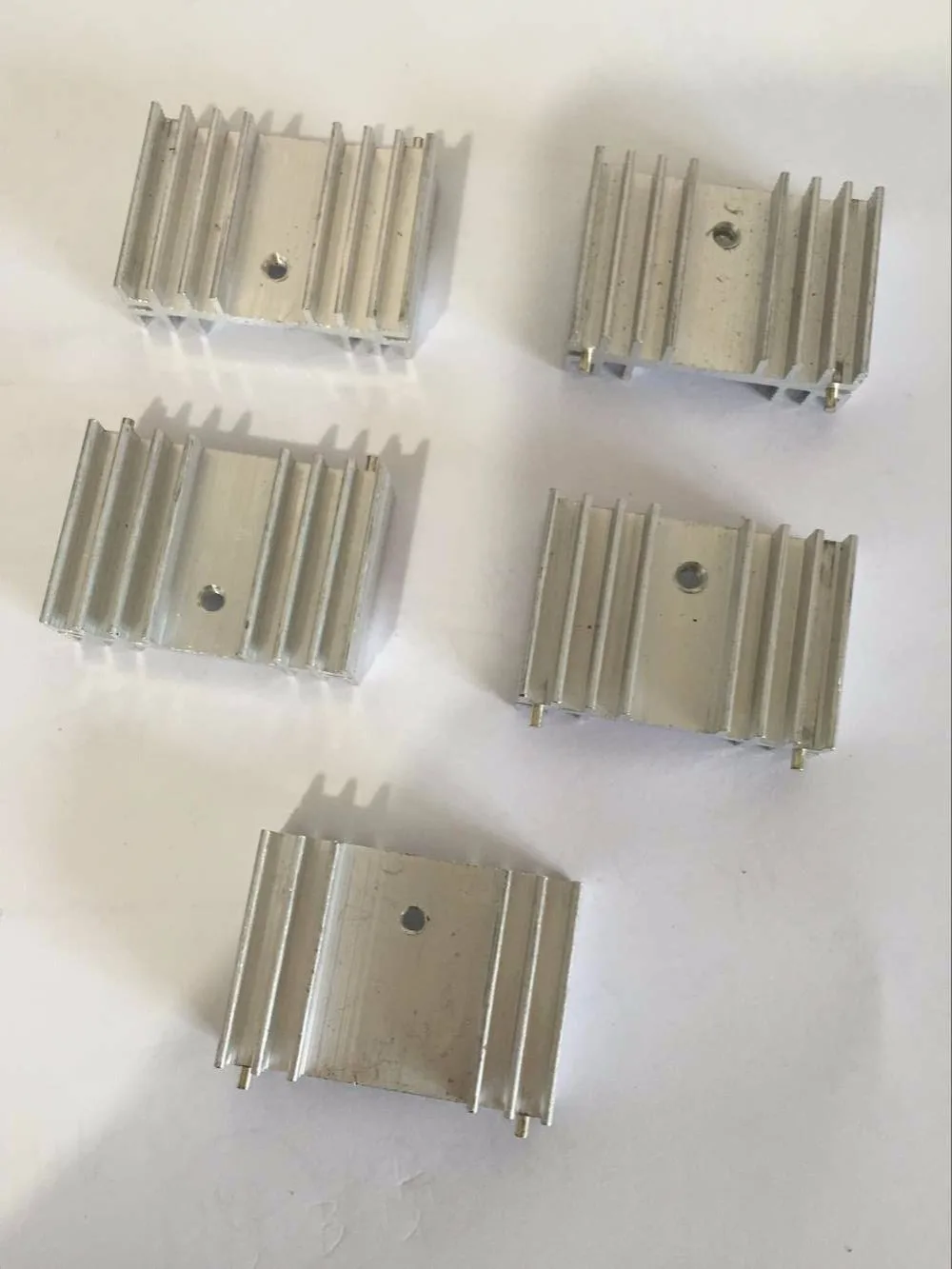 

5 x Silver Tone Aluminum Heat Sink 36x25x11mm for MOSFET Transistors