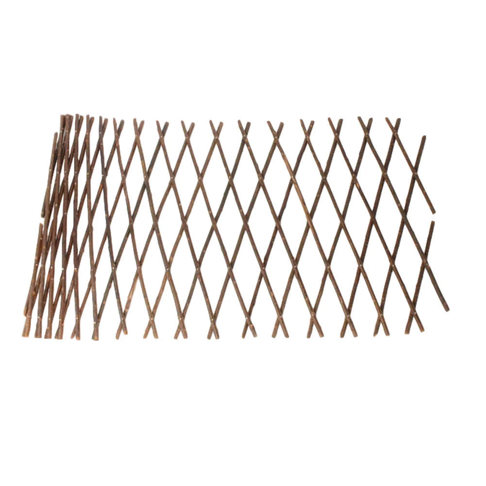 Courtyard Fence Telescopic Wooden Fence Rustic Charm Stylish Design Weather Resistant Boundary Definition Ornament