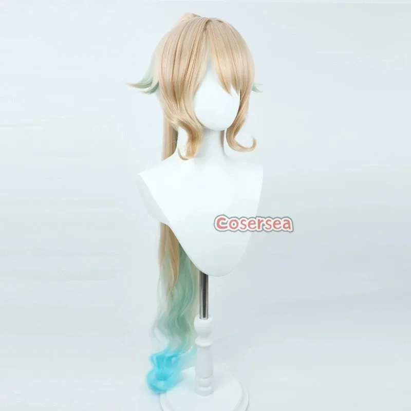 Cosersea Enna Alouette pelucas de Cosplay Virtual YouTuber Enna Alouette 130cm peluca de cola de caballo de colores mezclados pelo sintético resistente al calor