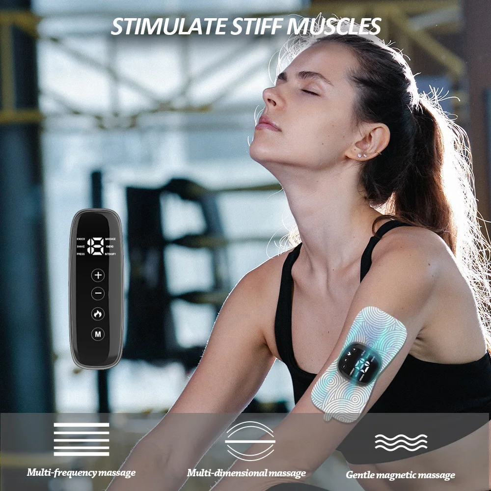 Mini Electric EMS Massage Patch Portable Wireless Remote Control Massager Cervical Pulse Massage Sports Massage Muscle Patch