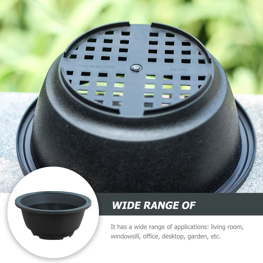 

10Pcs Abs Material Round Flowerpots for Small Plants Easy Maintenance Suitable Living Room Windowsill Office