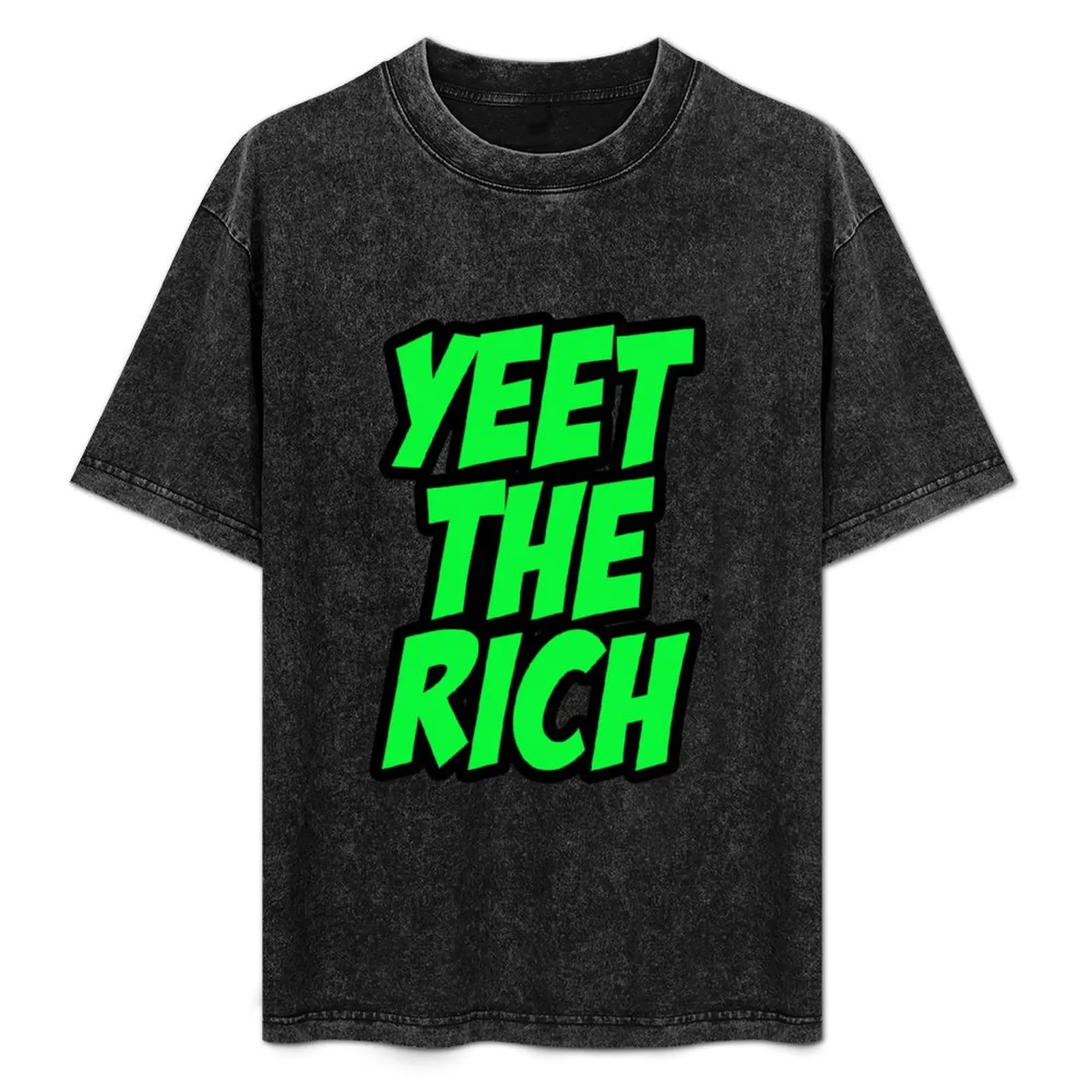 

Футболка Yeet the Rich, базовая однотонная футболка с короткими рукавами и круглым вырезом