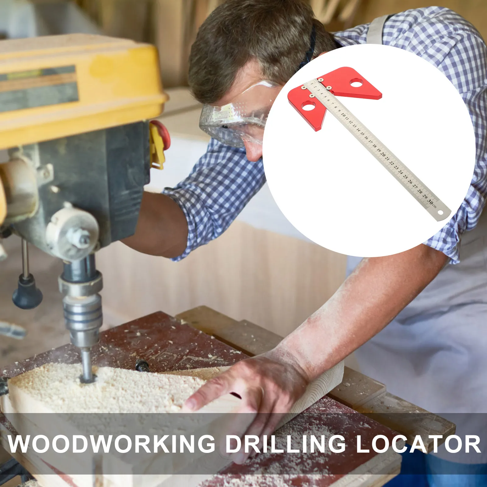 

Woodworking Circle Center 45 Degree Angle Scribe Precise Measurement Marking Ruler Carpentry Tool Circular Scale