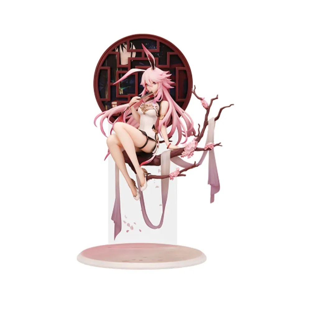 19CM Game Anime MmiHoYo Figure Yae Sakura Cheongsam Sitting Animation Model Toy Gift Collection Decorative Ornaments PVC