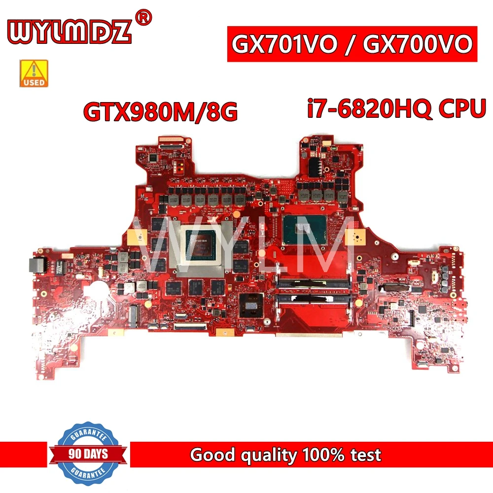 G701VO Laptop Motherboard For Asus ROG G701VO G701V G701 GX700V GX700V0 Mainboard With I7-6820HQ CPU GTX980M/8G